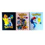 VALUABLEPLUS Pokémon Playing cards 10 Black, 10 Coper & 10 Silver Cards, 30Pc Waterproof Cards For Kids- Multicolor