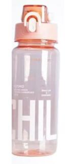 Delzon Multicolor Plastic Water Cup Portable Minimalist Bottle, 600 Ml