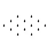 Comet Busters Black Tear Drop Bindi For Women