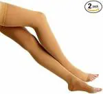 Dyna Medical Compression Stockings for Varicose Vein ! With Graduated Compression (Below Knee-XXLarge, Type: Beige-Class 2)