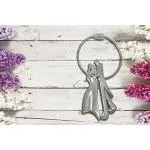 StealODeal Silver Happiness Wedding Couple Steel Key Ring Key Chain