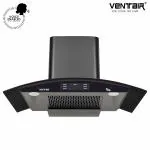 Ventair India 5G 90 Voice Enabled Smart Auto Clean Wall Mounted Chimney (Black 1400 CMH)