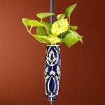 Kraftlik Handicrafts Ceramic Planter Pots for Refrigerator | Magnetic Planter for Fridge Indoor Wall Hanging Planter| Plant Pot | Handmade & Handpainted Flower Vase for Home Decoration(Oval)