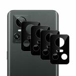 Kite Digital [Pack of 4] Realme GT Neo 3 [Black] Back Camera Lens Protector Tempered Glass - Full Camera Coverage with Easy Installation Kit