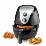 Lifelong LLHF421 Fryo Air Fryer 1400W with 4.5L Large Cooking Pan Capacity, Timer Selection and Fully Adjustable Temperature Control with 1 Year Warranty (Black)