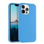 LIRAMARK Liquid Silicone Soft Back Cover Case for Apple iPhone 13 Pro (6.1 Inch) (Sky Blue)