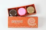 Anuved Diwali Gift Pack contains Utane [Ubtan], Chandanam [Sandalwood] & Pahadi Gulab [Rose] Herbal Soaps for oily skin & for total skin repair | Paraben Free, Cruelty Free 125gms each (Set of 3)