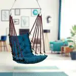 Curio Centre Beige Soft Cotton Hanging Hammock Swing for Adults 58 x 53 x 216 cm