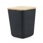 Earthism Eco-Friendly Bamboo Fibre Canister / Storage Container Air Tight 1000 Ml (Black)