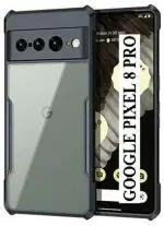 XOVO Back Cover for Google Pixel 8 Pro (Transparent, Dual Protection, Pack of 1)