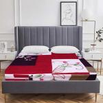 CheckMe Glace Cotton Mattress Cover/Bed Cover with Zip/Chain, King Size Bed Mattress Protector 72x84x5 Inches (Multicolor)