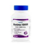 Healthvit Biotino-10000 Biotin 10000 mcg for Longer Hair, Glowing Skin and Thicker Nails- 60 Tablets