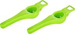 Crizar Green Plastic Hand Juicer Lemon Squeezer (Pack Of 2)