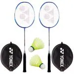 Yonex Aluminum Badminton Racquets And Shuttlecock Combo - One Size