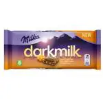 Milka Darkmilk Caramel Sarat Chocolate, 85 Gm