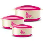 MILTON Pack of 3 Thermoware Casserole Set (450 ml, 1500 ml, 850 ml)
