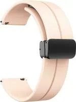 JOBINKA 22mm Silicon Magnetic Strap Suitable For All 22mm Watches Check (2nd) Image(ONLY FOR 22MM) Smart Watch Strap (Pink)