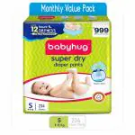 EURO Babyhug Super Dry Baby Diapers Pants Small 78s Pack - Soft Diapers Pants(Pack of S2341Pcs) (4-8 Kg)[PACK OF 3]