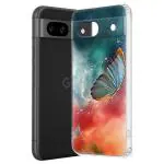 Fashionury Silicone Designer Printed Back Case Cover for Google Pixel 8a -D1090
