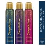 Envy Temptation Angel, Foxy and Chic Perfume Body Deodorant for Women, Combo Pack (150 ml x 3)