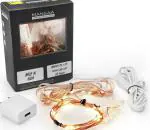 MANSAA M9 Curtain Lights | 2 Feet x 2 Feet 70 LEDs | Yellow Color | USB Operated | Wall Lights for Home and Mandir Decor