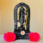 DARIDRA BHANJAN - Ram Lalla Statue pooja & mandir , Ram Murti (Black 7 Inch), Ram murti for Car Dashboard, Ram lalla Statue, Ayodhya Mandir Beautiful Ram lalla Statue for Home Temple.