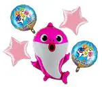 Grandshop Multicolor Aluminium Large Shark Balloon, Round, Star Foil Balloons
