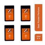 Z Men's Zest Deo, 18ml X 4, Citrusy & Fresh Fragrance, Luxury deodorants, Prevents Odor, Refreshing Premium Aromatic Long lasting Perfume, Body Spray for Party, Office, Date (Pack of 4)