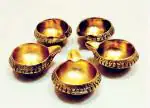 Kridaykraft Diwali Kuber Diya Set of 5 Pcs (Diya Oil Lamp) for Puja Home Décor