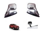 DrivEscape Renault Kwid Front Fender Chrome Bonnet Mirror With Indicator (set of 2)