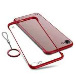 Realcase Red Silicone Frameless Bumper Case Back Cover For Iphone Se 2020, Iphone Se 2022, Iphone 7, Iphone 8