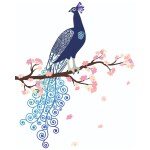 Masstone Peacock Wall Sticker for Home | Peacock Stickers for Decoration (40x50 CM), PVC Vinyl | Wall Stickers for Living Room | Peacock Wall Sticker | Home Decor Items Peacock Wall Stickers Pack of 1