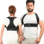K SQUARIANS Posture Correction for Men and Women, Posture Corrector Therapy Shoulder Belt, Black, Large