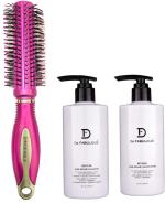 Buy Tya Hair Saloon Brush Multicolor D Fabullous Repair Shampoo And Conditioner - 500 Ml (Set Of 3)