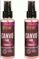 Streax Professional Canvoline Serum With Kera Charge Complex For Straightened Hair Pack of 2 (200 ml) Acti Biotic