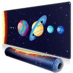 Qizlar Extended Gaming Mouse Pad (800mm x 300mm x 3mm) Extra Large Gaming Mouse Mat for Gamer, Waterproof Office Desktop Mat (Planets)