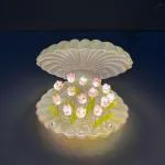 MONYRO Shell Tulip Night Light | LED Decorative Flower Lamp in Gift Box Packing | Soft Glow Tabletop Light for Bedroom & Kids Room | Warm White, Battery Operated, Relaxing Mood Lighting -1 PCS (10 Flower Box Packing)