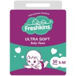 Freshkins Baby Ultra Soft Diaper Pant S To M, 50 Pcs (Pack of 1)