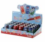 ASHPA COLLECTION Plastic Creatives Beverages Cold Drink Cane Shape Telescopic Mini Ball Pens With Keychain For Kids Return Gifts (Assorted, 24Pc)