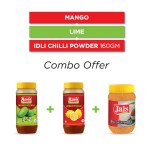 RAVIS Pickle Combo Pack 300gm (pack of 2) Mango+ Lime - (Get 160gm Idli Chilli Powder Free)
