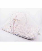 BLOOMING BUDS Cotton Baby Mattress with Zippered Net, Multicolor (0 to 9 months) L 89 x B 60 cm