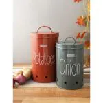 HAZEL Onion Potato Storage Container For Kitchen Food Grade Storage Container with Lid, Set of 2