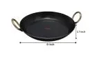 OLRADA Heavy Base Iron jalebi kadai,Flat Kadai,Fry Pan, Tai for Making jalebi, dal tadka 9 inch