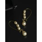 Priyaasi Brass Delicate Pearl Drop Earring For Women