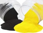 Bright bloom Black, Yellow Marble Rangoli Colors Natural Organic Combo, 100 Gm Each (Pack Of 2)