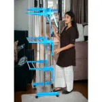 LOOT-LEY Monsoon Heavy Duty Stainless Steel Cloth Drying Stand/Rack Cloth Hanger | Foldable Drying Rack | Adjustable Indoor/Outdoor Easy Folding Clothes Drying Racks Stand | Laundry Racks for Drying