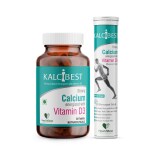 HealthBest KalciBest Calcium + Vitamin D3 60 Tablets & 20 Effervescent Tablets | Combo