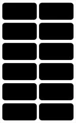 Blackdreams Black Paper Ectangular Self Adhesive Paper Sticker Labels - 50 Mm X 25 Mm (Pack Of 300)