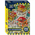 Webby Card Board City Life Illustration Jigsaw Kids Puzzle Set, 252 pcs