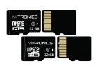 Mitronics Micro Sd Card, 32 Gb, Micro Sd Memory Card Read Speed 100 Mb S For Mobile Phones, Cameras, Cctvs & & Drones - Fast Data Transfer with CPRM Standard Highest Security (Pack Of 2)